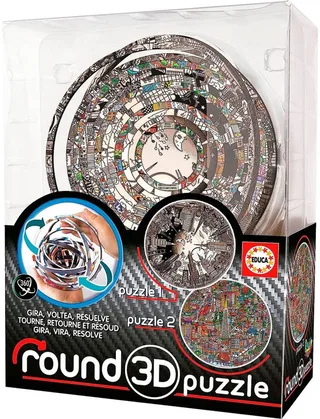 Puzzel Educa Round 3D van Educa, editie Meerkleurig – doos 1 van 3