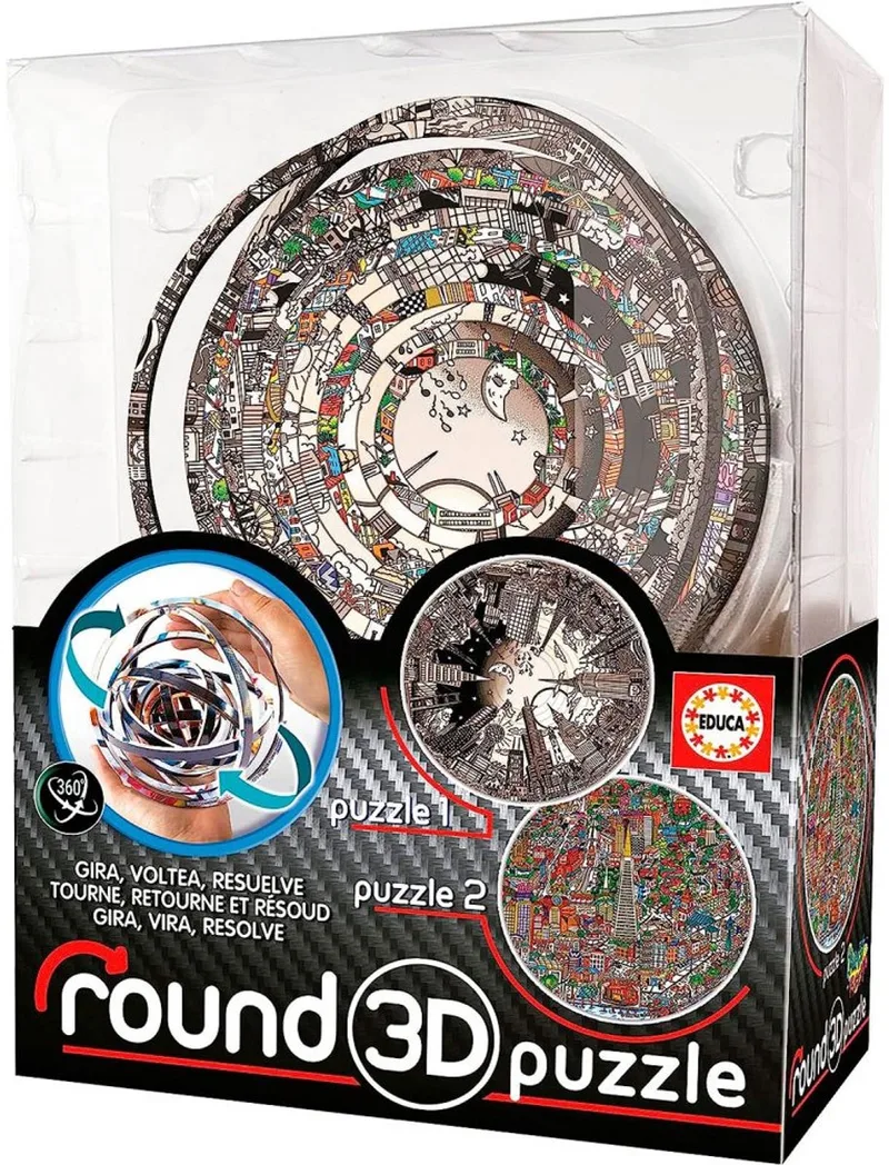 Puzzel Educa Round 3D van Educa, editie Meerkleurig – doos 1 van 3