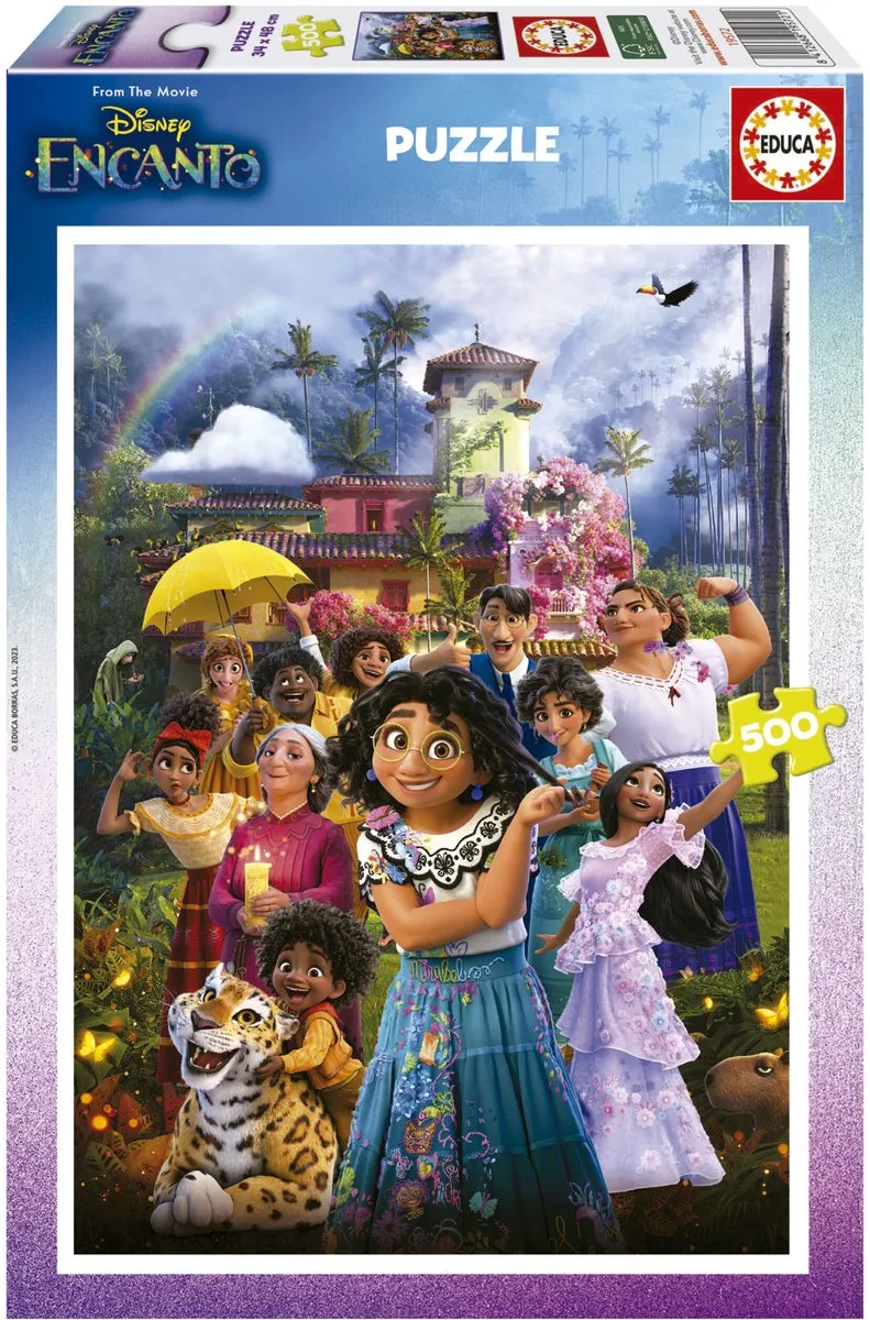 Puzzel - Encanto - 500 stukjes - Legpuzzel van Educa, editie Meerkleurig – doos