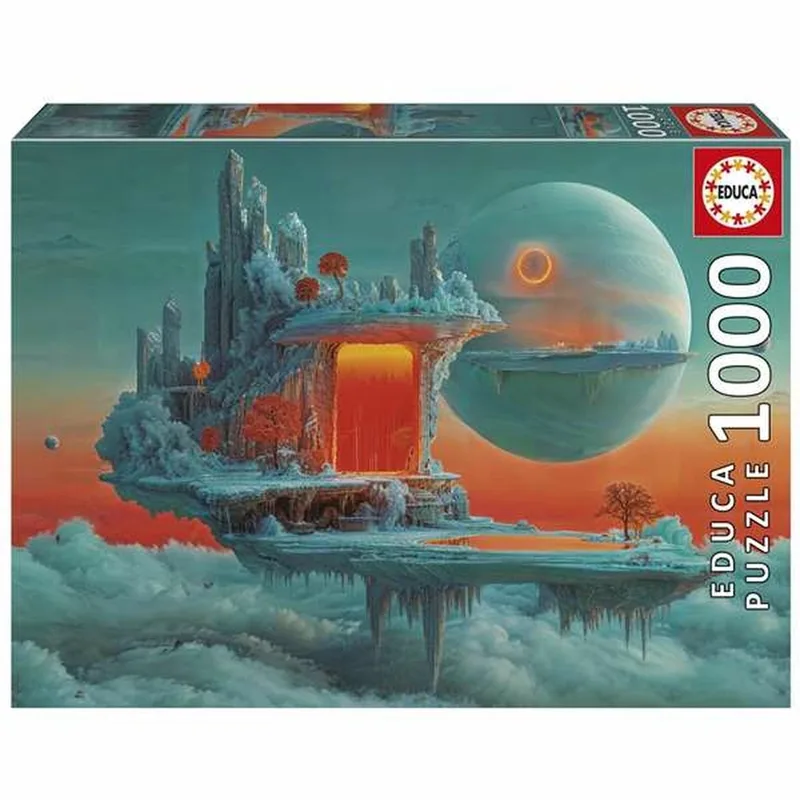 puzzel Fire & Ice Planet - 1000 stukjes von Educa, Ausgabe Mehrfarbig – Schachtel