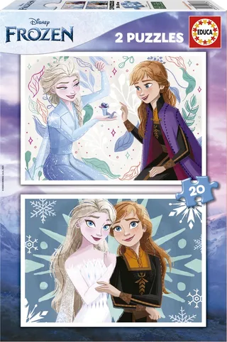 Puzzel - Frozen - 2 x 20 stukjes - Legpuzzel voor kinderen van Educa, editie Meerkleurig – doos 1 van 2