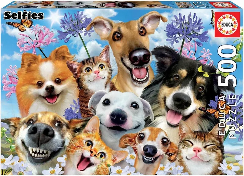 puzzel - Fun in the Sun Selfie - 500 stuksjes - Legpuzzel from Educa, Multicolour edition – box
