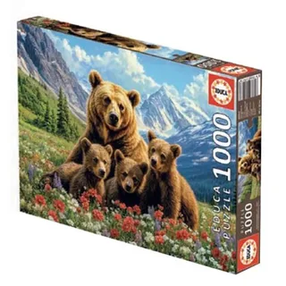 Puzzel - Grizzlyberen Canada - 1000 stukjes - Legpuzzel van Educa, editie Meerkleurig – doos 2 van 3