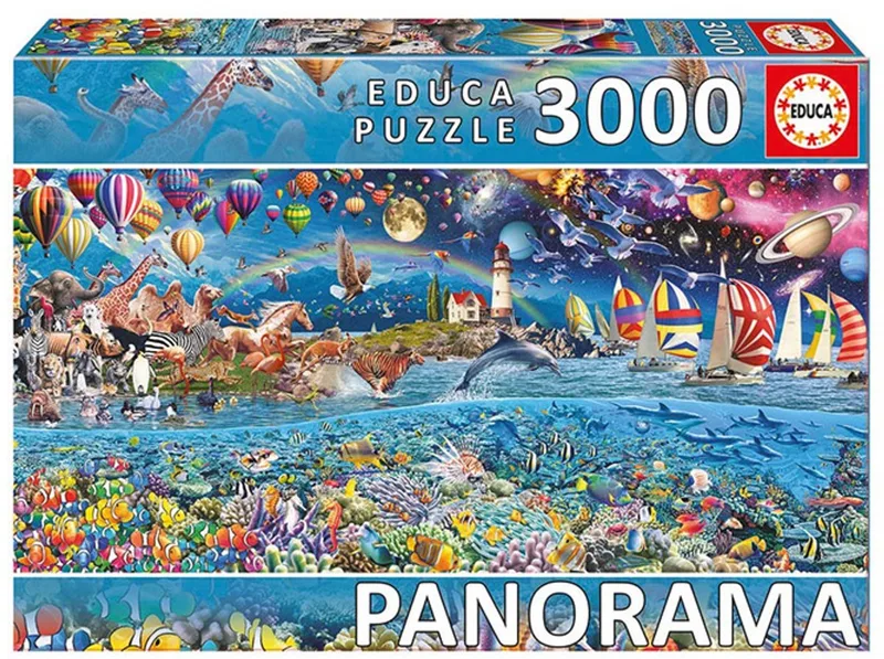 Puzzle Panorama De La Vie 3000 Pièces de Educa, édition Multicolore – boîte