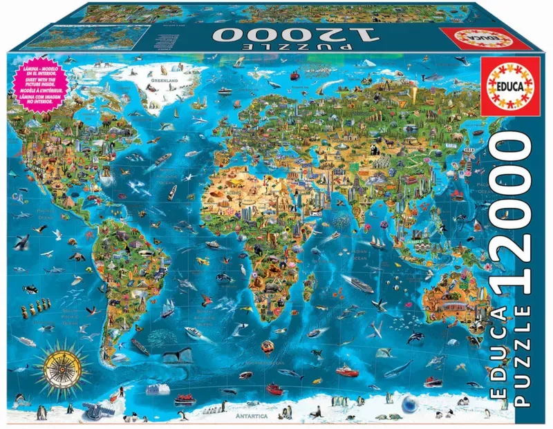 puzzel Het Mooiste van de Wereld 12000 stukjes cadeau. from Educa, Multicolour edition – box 2 of 2