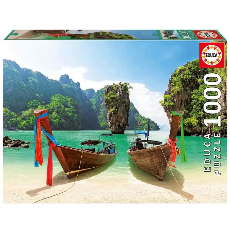 puzzel James Bond Island Thailand - 1000 stukjes karton. de Educa, édition Multicolore – boîte 2 sur 5