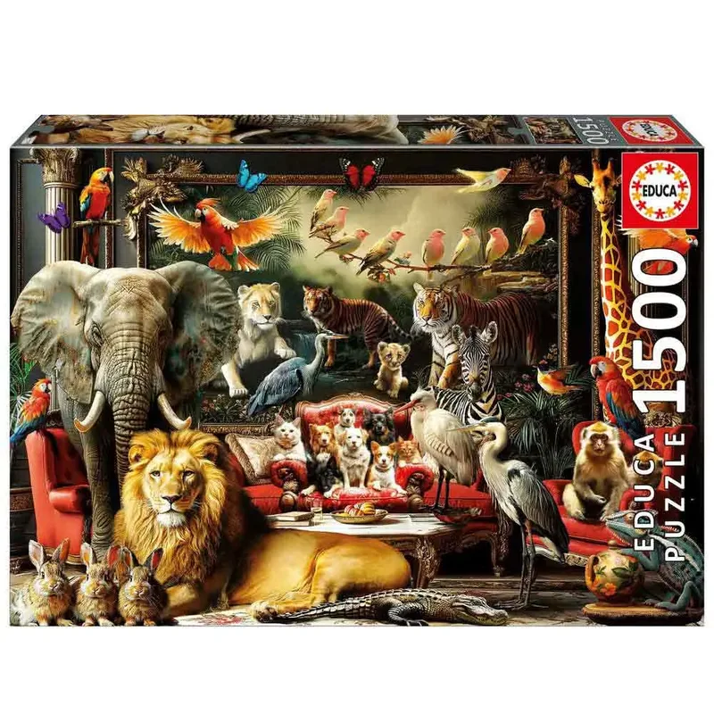 Puzzel -La Mansión de los Animales -1500 stukjes van Educa, editie Meerkleurig – doos 2 van 5