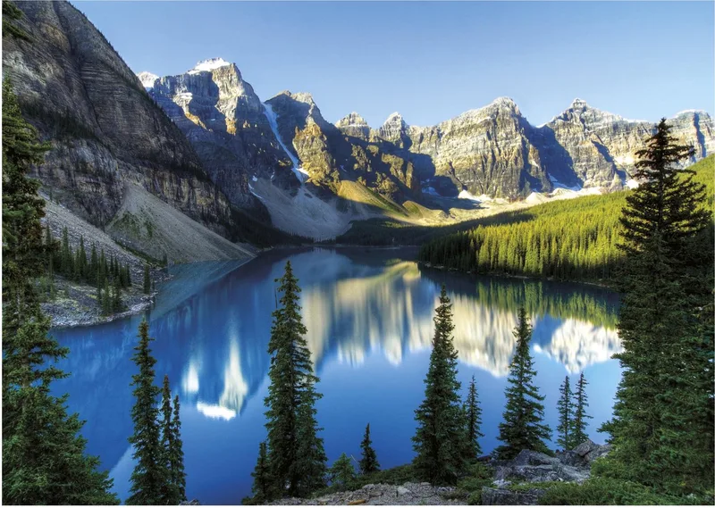 puzzel Lake in Alberta - 500 stukjes karton landschap. von Educa, Ausgabe Mehrfarbig – Schachtel