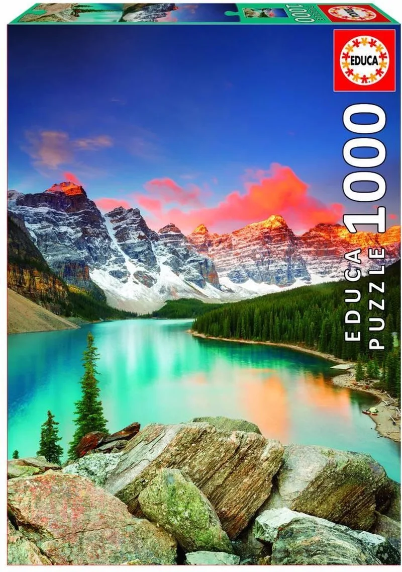 Puzzel - Lake Moraine - Banff National Park Canada (1000) von Educa, Ausgabe Mehrfarbig – Schachtel