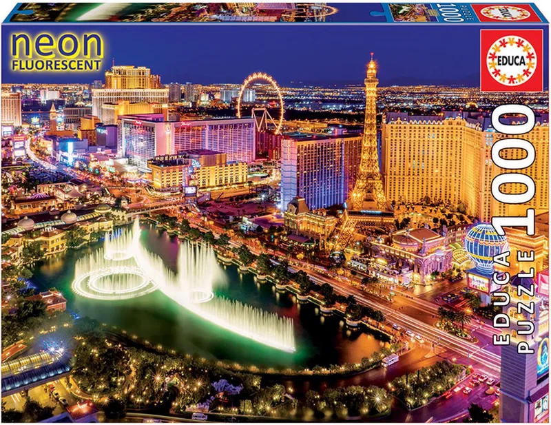 PUZZEL - Las Vegas - 1000 stuks van Educa, editie Meerkleurig – doos