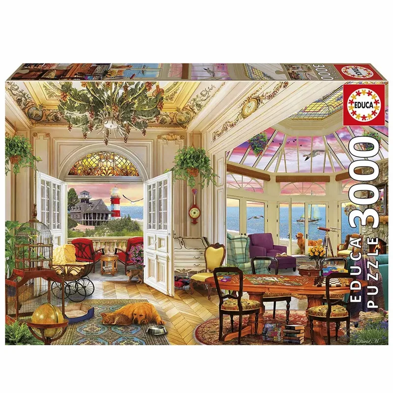 puzzel leven aan de kust 3000 stukjes legpuzzel multicolour. van Educa, editie Meerkleurig – doos