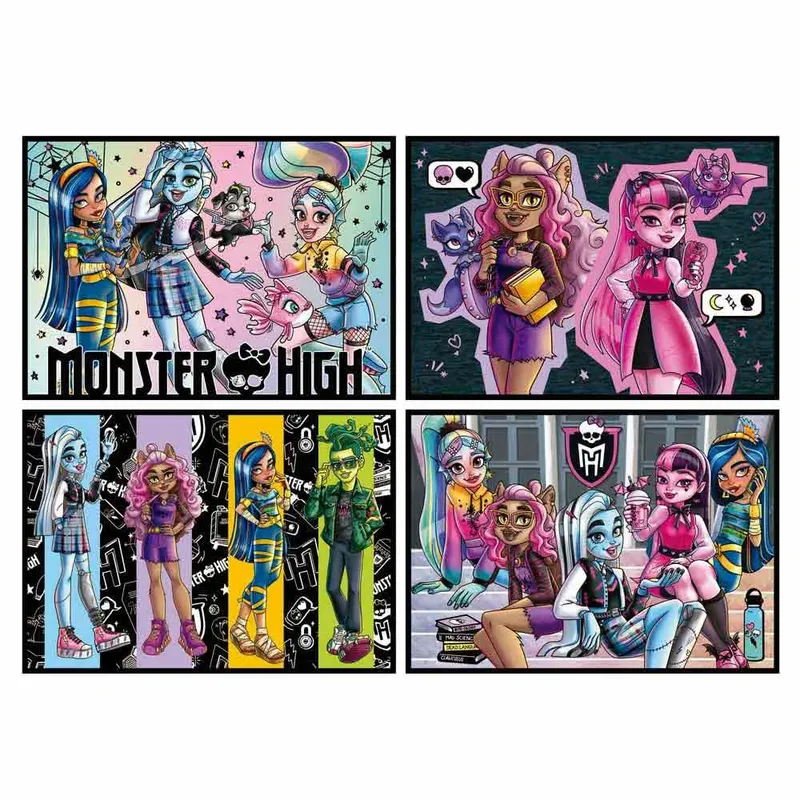 puzzel - Monster High - 4 in 1 puzzels 50-80-100-150 van Educa, editie Meerkleurig – doos 2 van 2