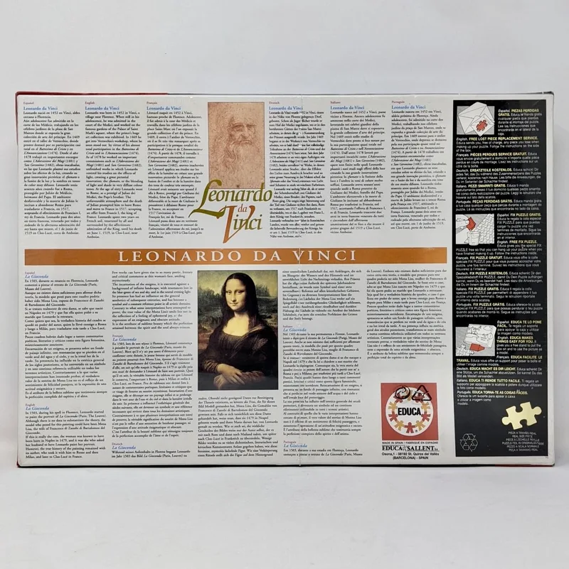 puzzel - museum serie - Mona Lisa - 1500 stukjes van Educa – doos