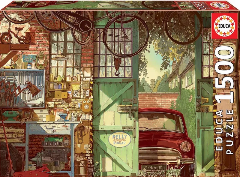 PUZZEL-oude garage-1500 stuks van Educa, editie Meerkleurig – doos