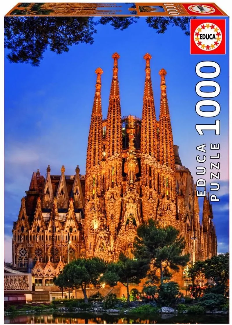 Puzzel - Sagrada Familia - 1000 stukjes - Legpuzzel de Educa, édition Multicolore – boîte