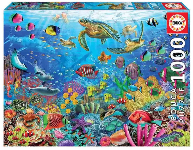 Puzzel - Schildpadden in het Paradijs - 1000 stukjes - legpuzzel voor volwassenen from Educa, Multicolour edition – box 1 of 2