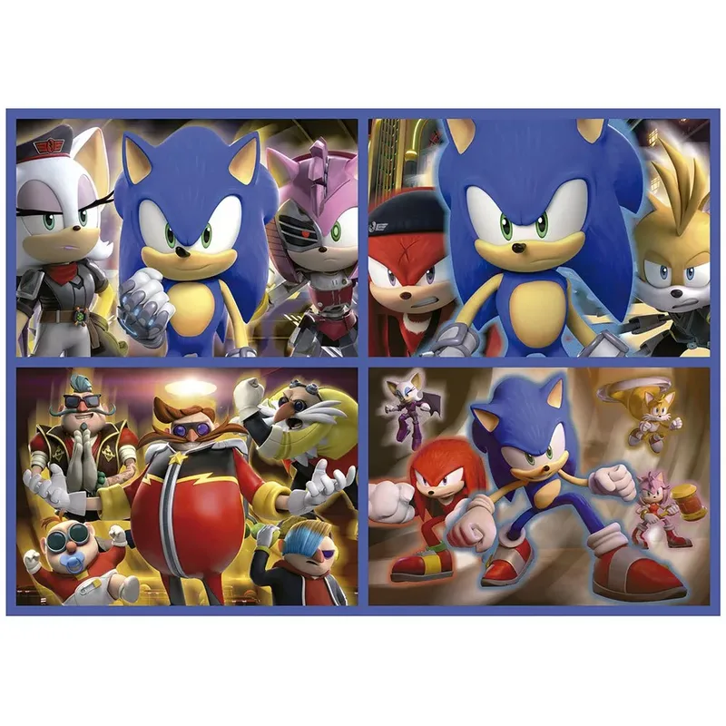 puzzel Sonic Neon - 4 puzzels 50,80,100,150 stukes de Educa, édition Multicolore – boîte 2 sur 2