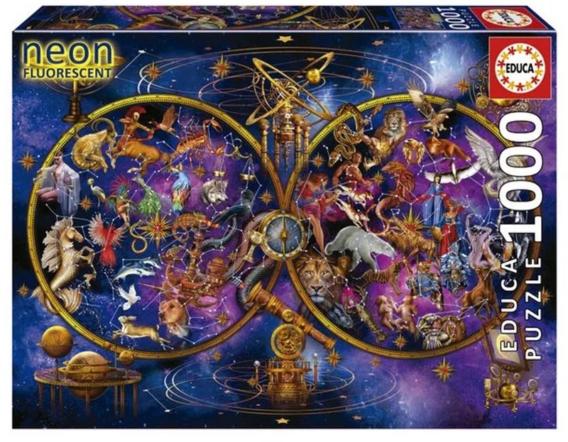 puzzel sterrenbeelden 1000 stukjes neon effect. de Educa, édition Multicolore – boîte