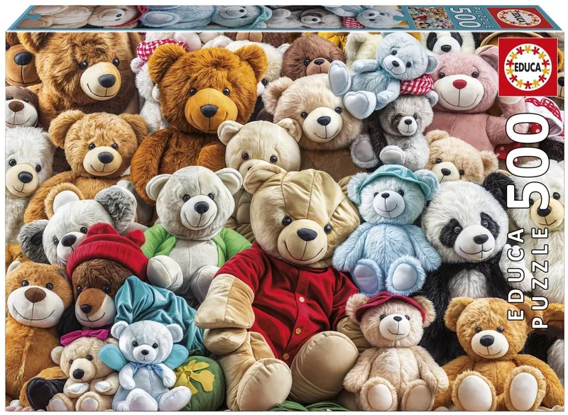 Puzzel - Teddy Bears - 500 stukjes from Educa, Multicolour edition – box