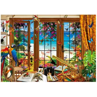 puzzel vogelaars raam 1500 stukjes legpuzzel karton. van Educa, editie Meerkleurig – doos 3 van 5