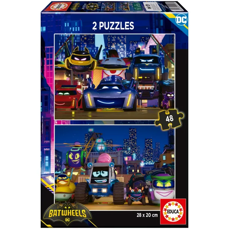 Puzzle 2 Puzzles - Batwheels - 26 à 50 pièces de Educa – boîte