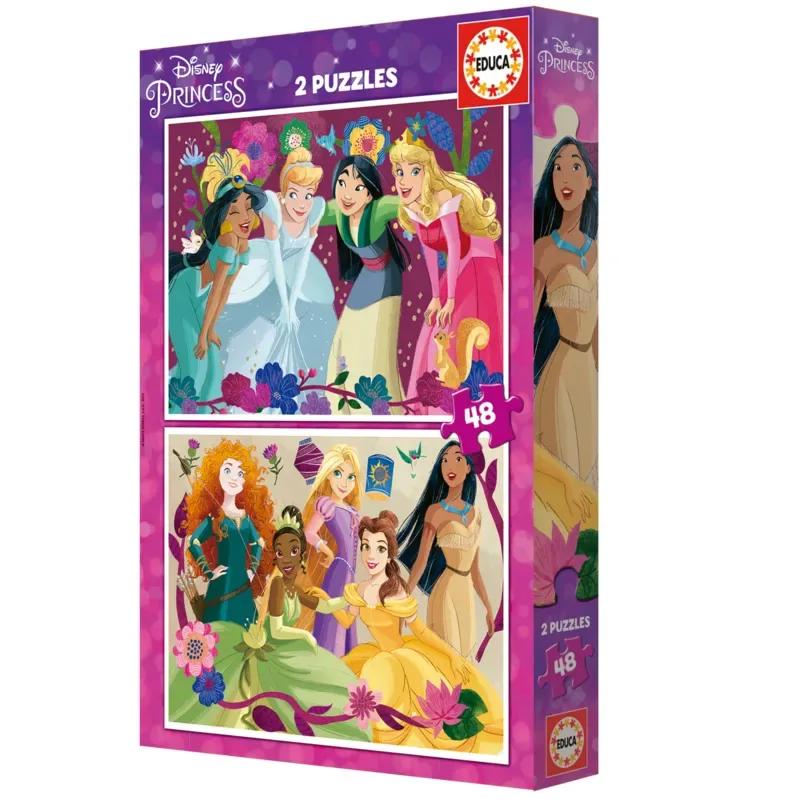 Puzzle 2 Puzzles - Disney Princess - 26 à 50 pièces de Educa – boîte