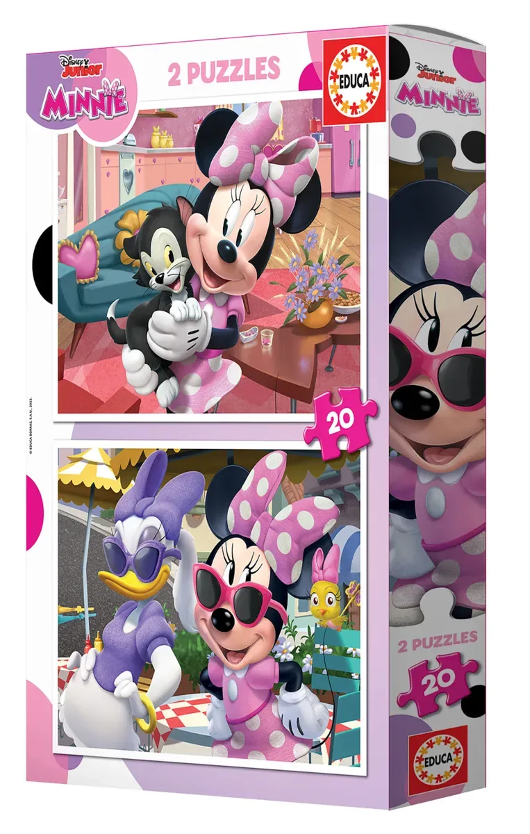 Puzzle 2 Puzzles Minnie - 10 à 25 pièces van Educa – doos