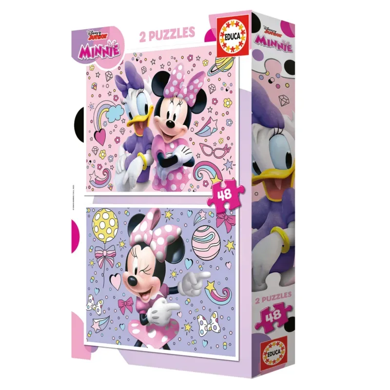 Puzzle 2 Puzzles - Minnie - 26 à 50 pièces van Educa – doos