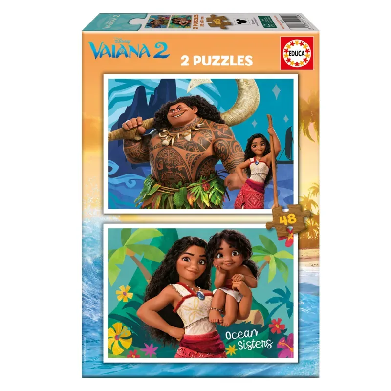 Puzzle 2 Puzzles - Vaiana 2 - 26 à 50 pièces van Educa – doos