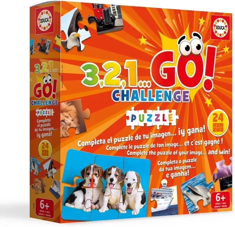 Puzzle 3,2,1 Go Challenge Puzzle - 10 à 25 pièces de Educa – boîte