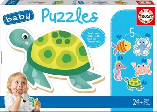 Puzzle 3-5 Morskie stworzenia - Puzzel 3-5 Zeedieren från Educa, utgåva Flerfärgad – kartong 1 av 4