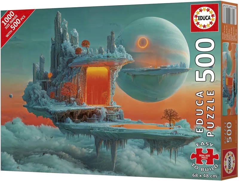 Puzzle 500 Planeta ognia i lodu 113455 - Puzzel 500 Planeet van vuur en ijs 113455 from Educa, Multicolour edition – box