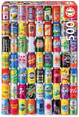 Puzzle Canettes de Soda - 500 à 999 pièces from Educa – box 2 of 2