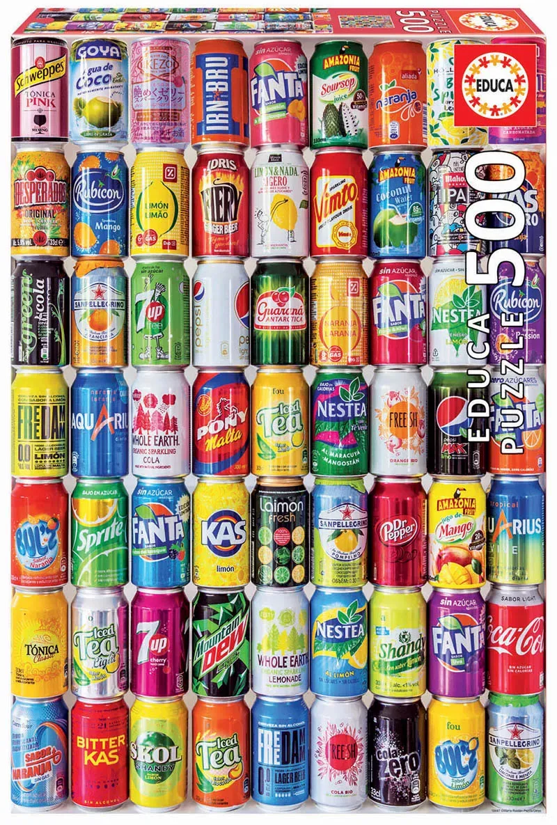 Puzzle Canettes de Soda - 500 à 999 pièces from Educa – box 2 of 2