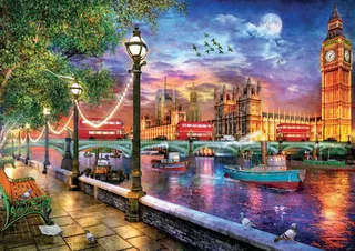 Puzzle Londres au Coucher du Soleil - 2000 pièces from Educa – box 1 of 2
