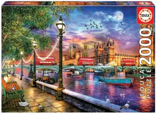 Puzzle Londres au Coucher du Soleil - 2000 pièces from Educa – box 2 of 2
