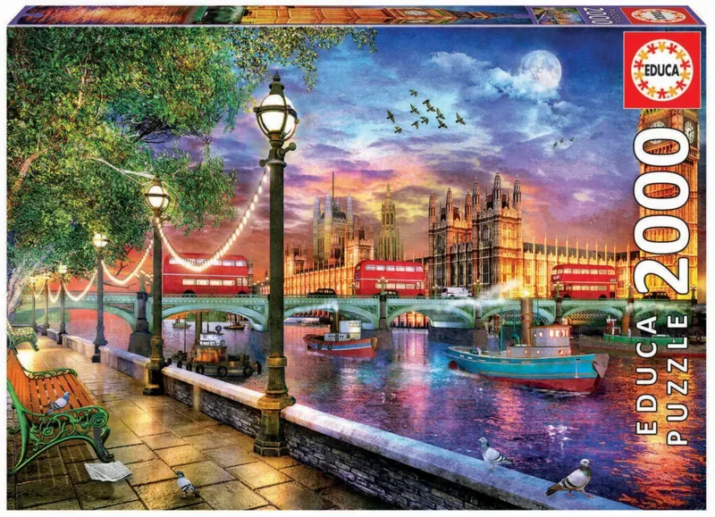 Puzzle Londres au Coucher du Soleil - 2000 pièces from Educa – box 2 of 2