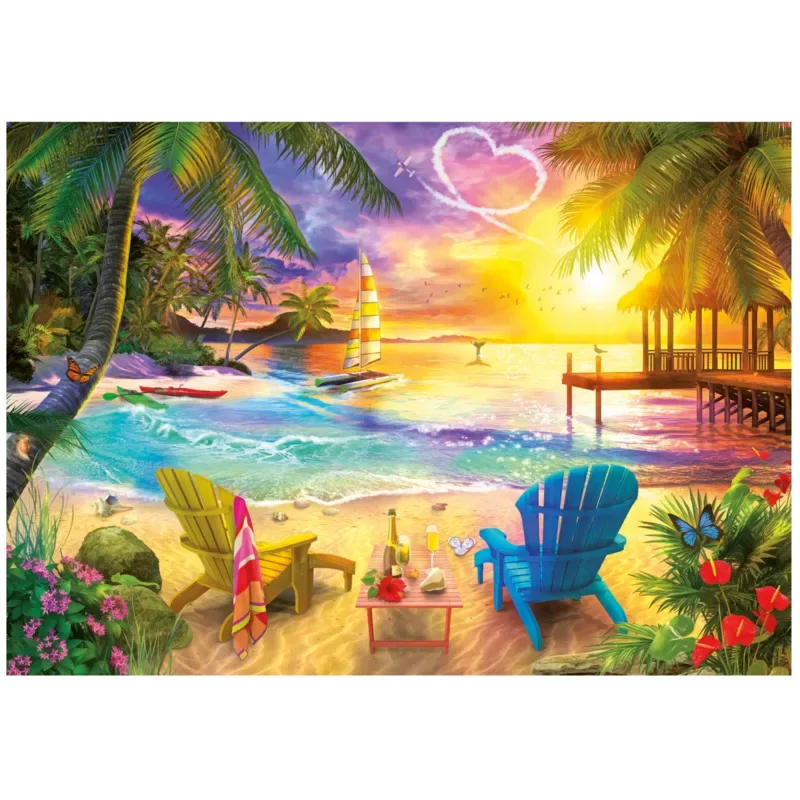 Puzzle Plage d´Amour - 1000 pièces de Educa – boîte