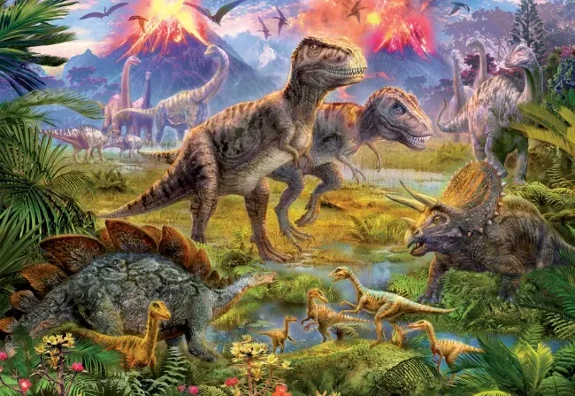 Puzzle Réunion de dinosaures - 500 à 999 pièces van Educa – doos