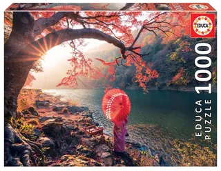 Puzzle Sunrise in Katsura River, Japan - 1000 pièces van Educa – doos 2 van 2