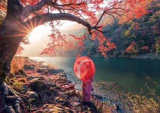 Puzzle Sunrise in Katsura River, Japan - 1000 pièces van Educa – doos 1 van 2