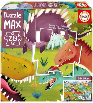 Puzzle XL 28 Dinozaury - Puzzel XL 28 Dinosaurussen van Educa, editie Meerkleurig – doos 1 van 4