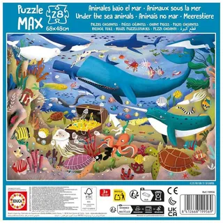 Puzzle XL 28 Podwodne zwierzęta - Puzzel XL 28 Onderwaterdieren de Educa, édition Multicolore – boîte 4 sur 4