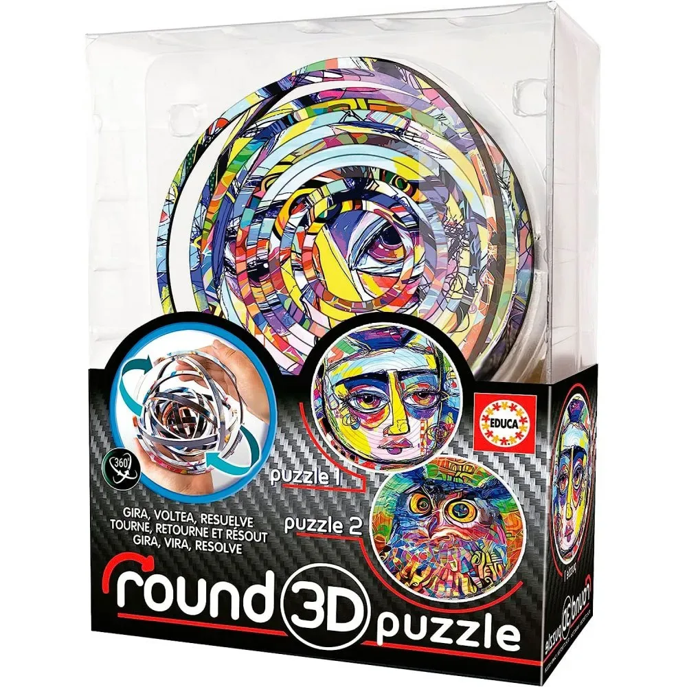 Rund 3d-abstrakt Pussel från Educa – kartong