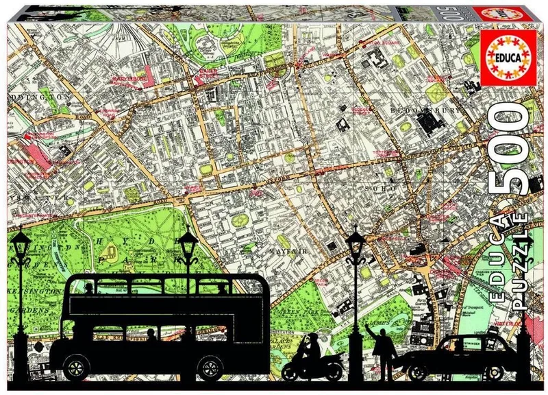 Rush Hour in Londen - Puzzel 500 stukjes van Educa – doos