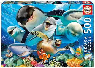 Selfie onder water - 500 stukjes de Educa, édition Multicolore – boîte 2 sur 2