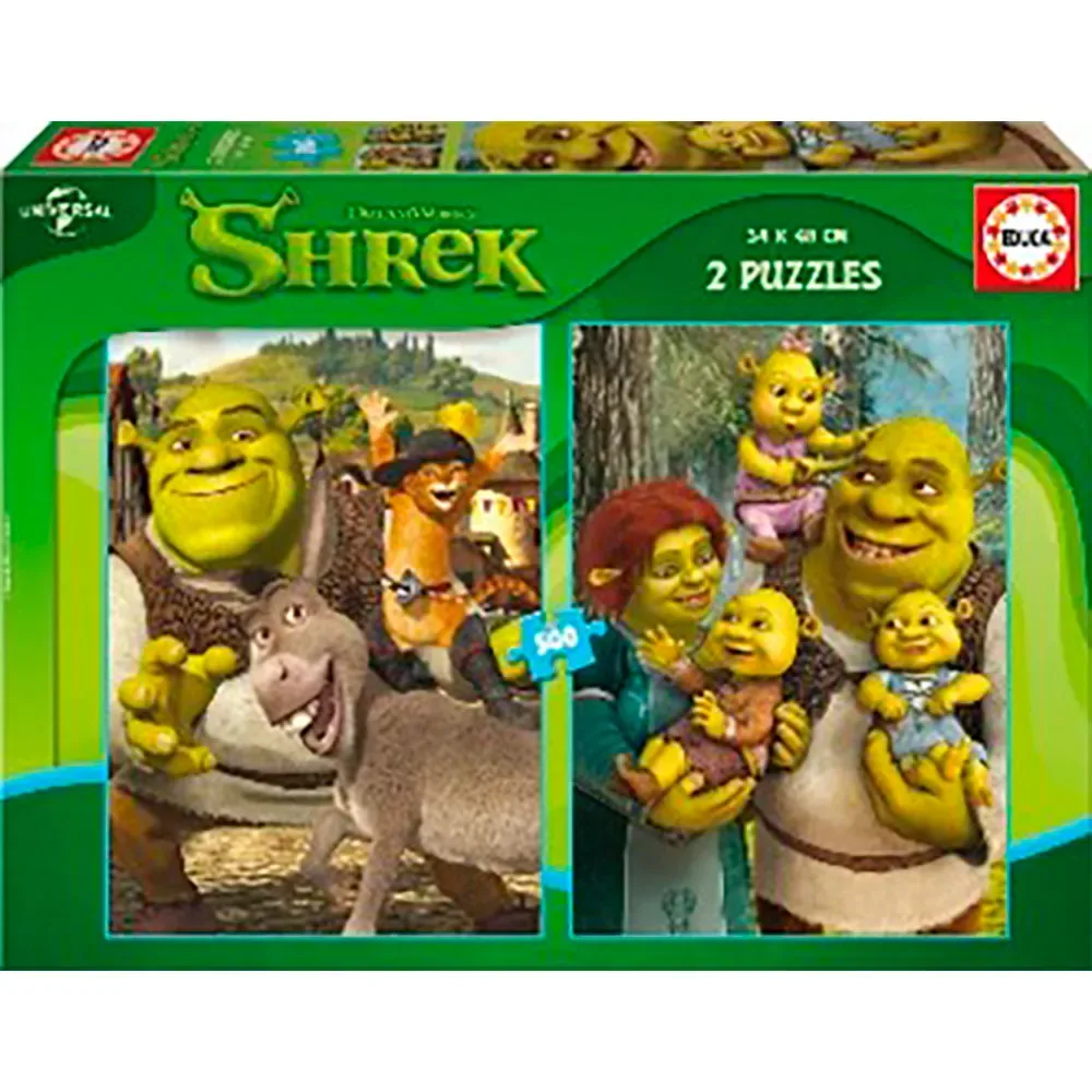 Shrek Pussel 2x500 Bitar från Educa – kartong