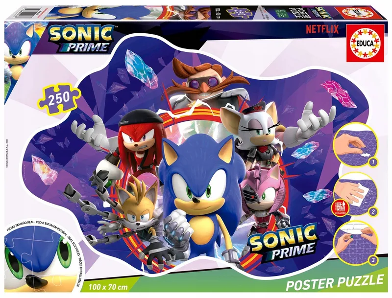 Sonic Prime Puzzel 250 Stukken van Educa, editie Meerkleurig – doos 1 van 4