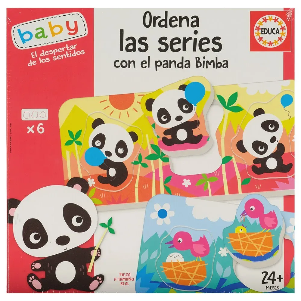 Sortera Serierna Med Bimba Panda-pusslet från Educa – kartong