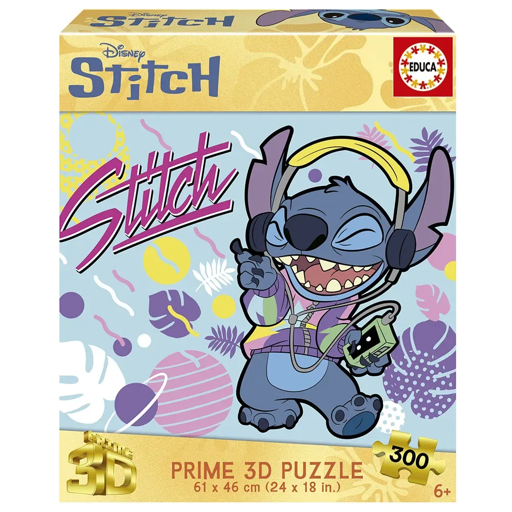 Stitch 3d-lenticularpussel 300 Bitar från Educa – kartong